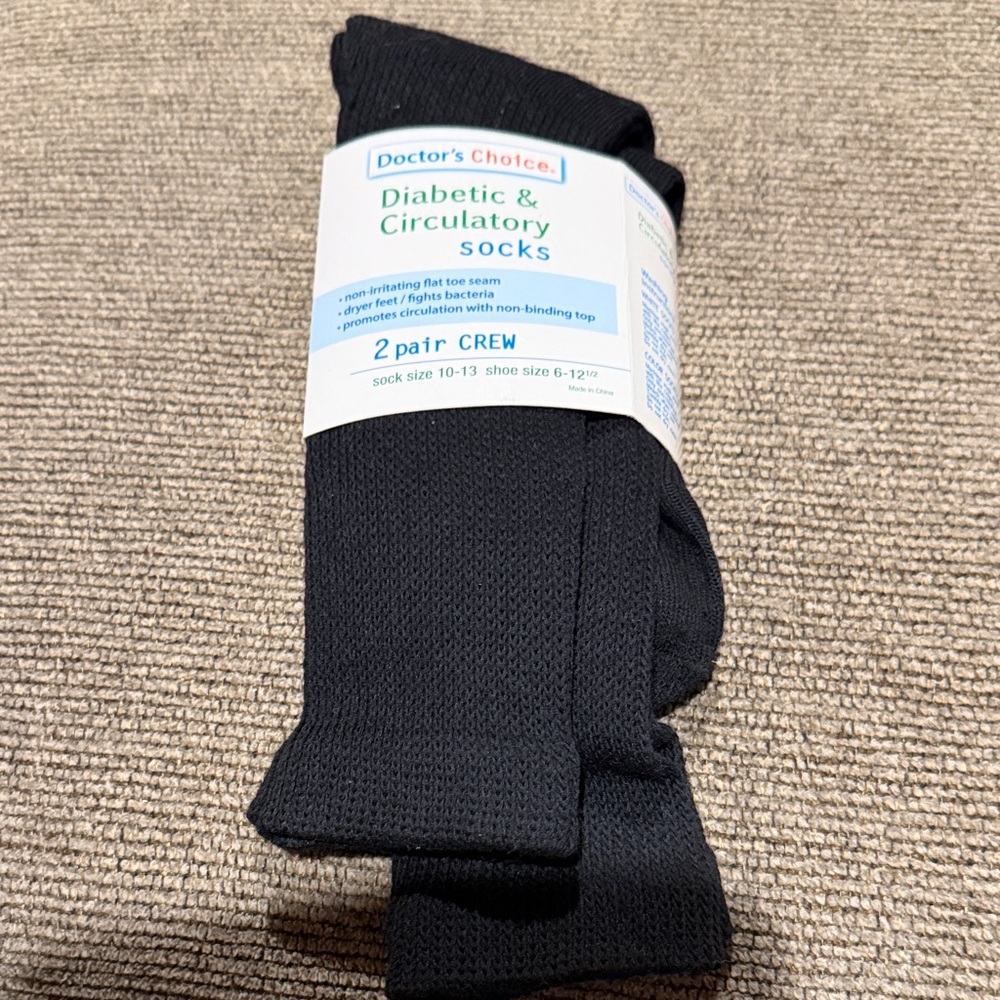 Black Diabetic & Circulatory Socks